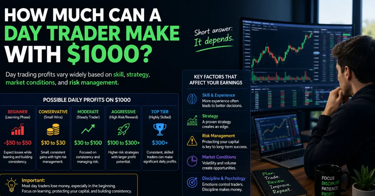 How Much Can a Day Trader Make With 1000