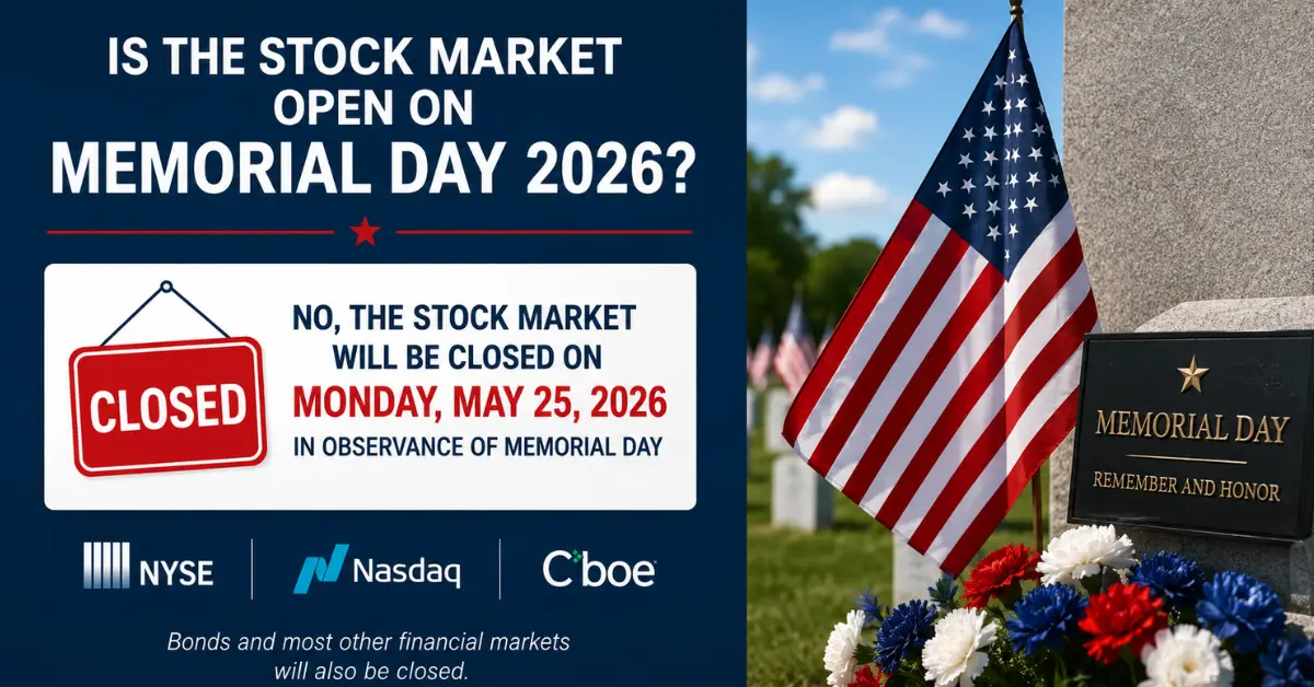 Is the Stock Market Open on Memorial Day 2026